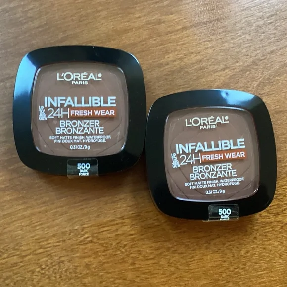 L'Oréal Paris Infallible 24H Fresh Wear Bronzers bundle Shade is 500 Dark NEW