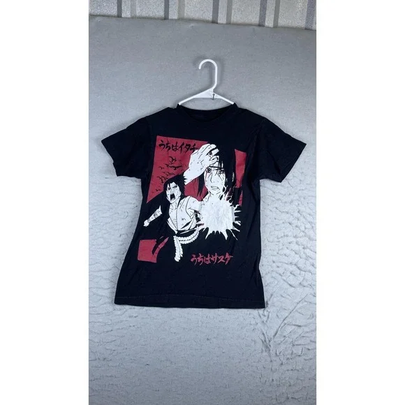Ripple Junction Shirt Youth XS Black Naruto Shippuden Itachi Sasuke Graphic Tee