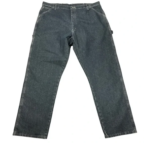 Wrangler Carpenter Jeans Mens‎ 42x32 Dark Wash Denim Work Pants 94OR0QW