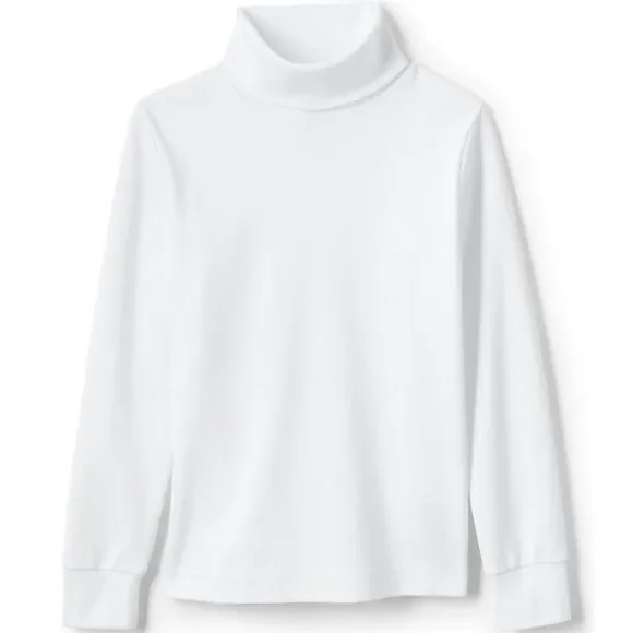 Lands end kids large 14-16 white long sleeve turtle neck