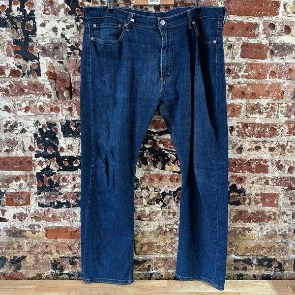 Levis 513 Jeans Blue Slim Straight Leg Denim Mens 38x32