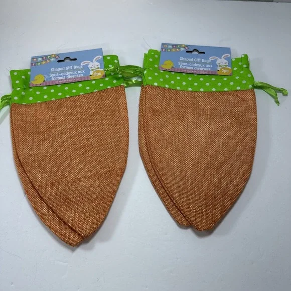 Easter‎ Carrot Shaped Gift Bags Sacks 6