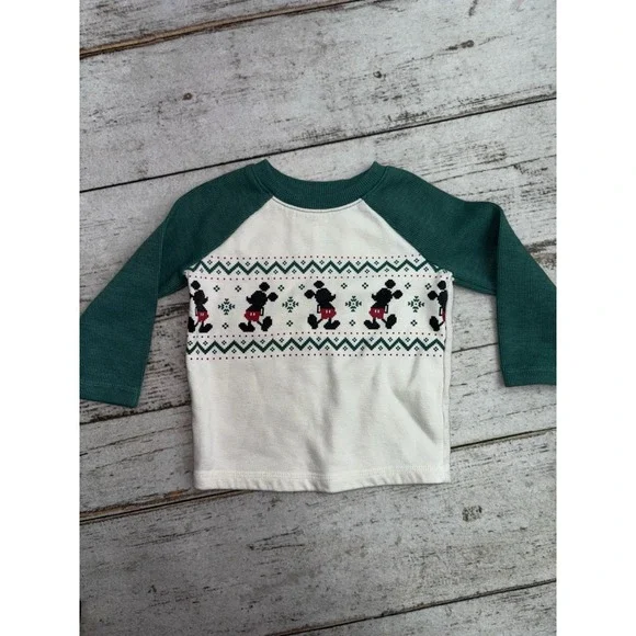 Jumping Beans‎ Disney Boys Mickey Mouse Long Sleeve Christmas Pullover 18 Mo