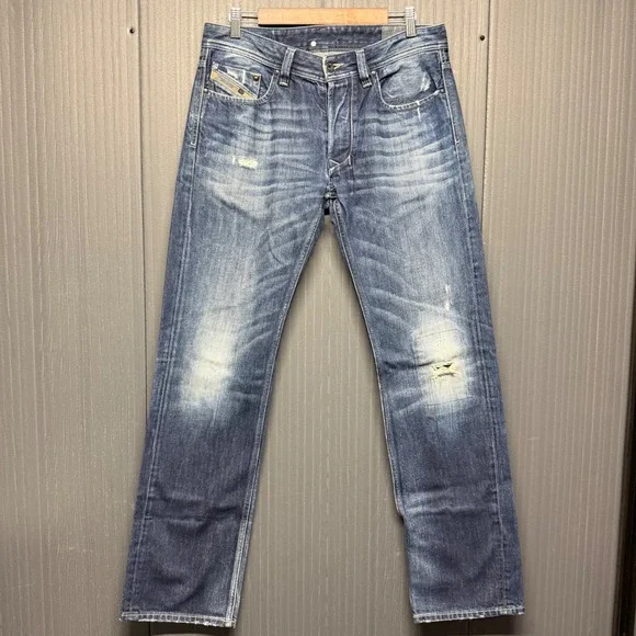 Diesel Industries Jeans Regular Low Waist Larkee Dark Wash Denim Men's Size 32
