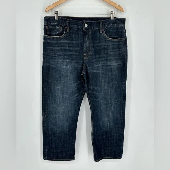 Lucky Brand Men’s 329 Classic Straight Sz 36x26 Dark Wash Blue Denim Jeans Z9