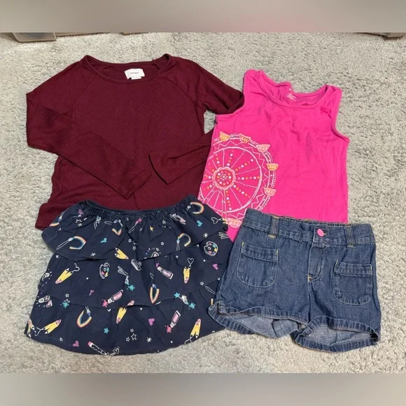🌼4/$25🌼 Girls Youth 6 Variety Tops & Bottoms Bundle