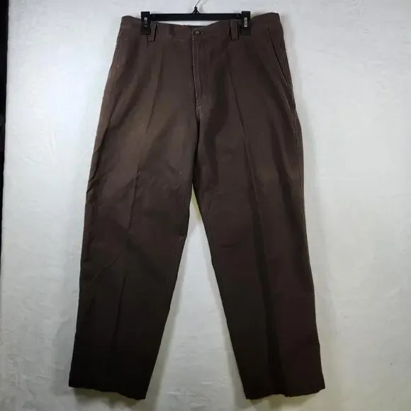 Izod Rock Washed Brown Denim Jeans‎ Size 36x30 Surplus Cotton Relaxed