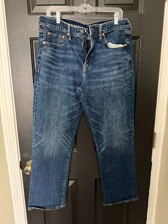 American Eagle Mens' Flex Jeans Dark Blue Wash 34x30