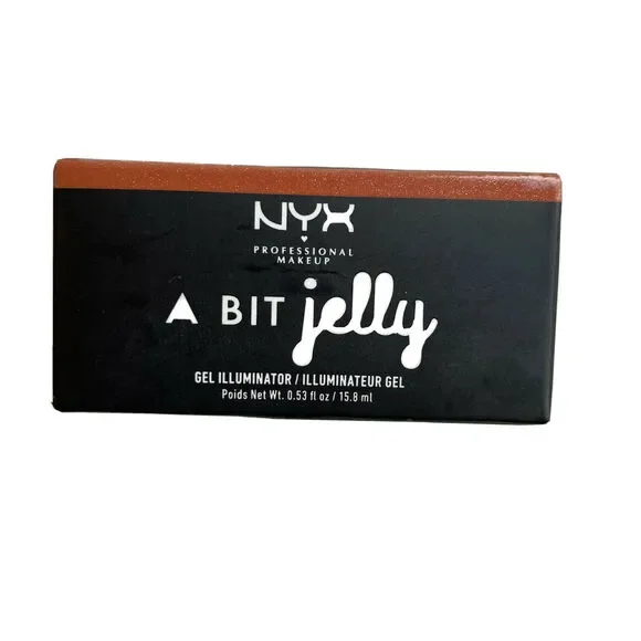NYX Bit Of Jelly Gel Illuminator Glimmering Face & Body .53 Fl oz Bronze Sparkle