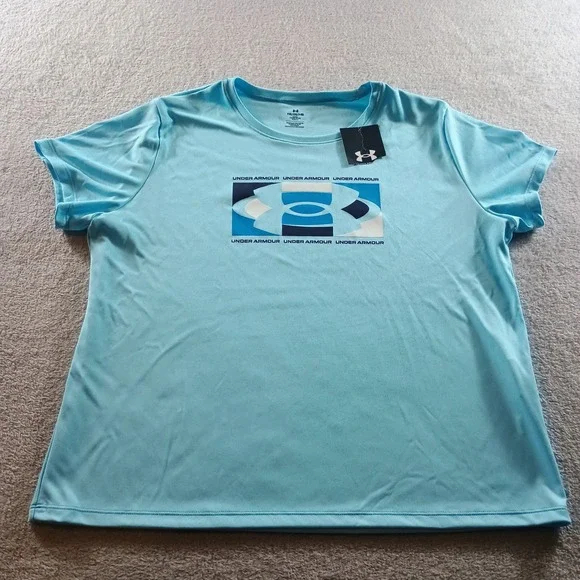 Under Armour Kids Graphic Tee Blue Youth XL Short Sleeve Loose Fit Shirt