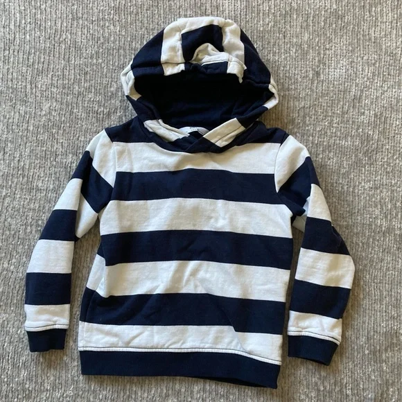 M & S Classic‎ Striped Hoodie 3-4 Years Zip-up Sweatshirt Coastal Unisex
