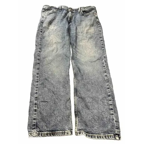 Levis 514 Jeans‎ Mens Size 38x30 Blue Light Wash Denim Straight Leg Slim Fit