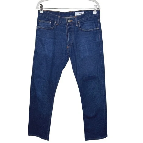 Gustin Selvedge‎ Straight Jeans Mens 33 Blue