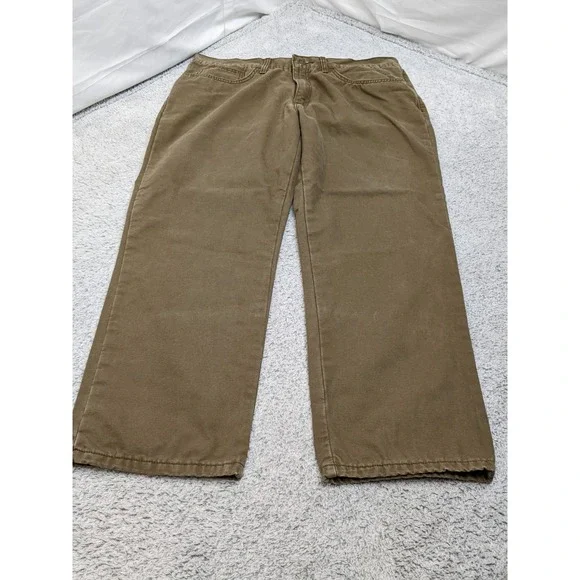 Lee Flannel Lined Relaxed Fit Brown‎ Mens Jeans 38x30 Workwear Streetwear