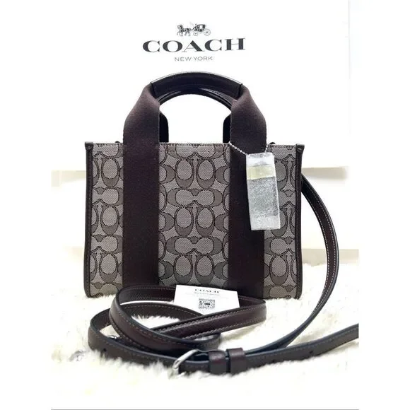 🔥🎁New! Coach Smith Tote 24 Handbag In Sig Jacquard Msrp:$378.00
