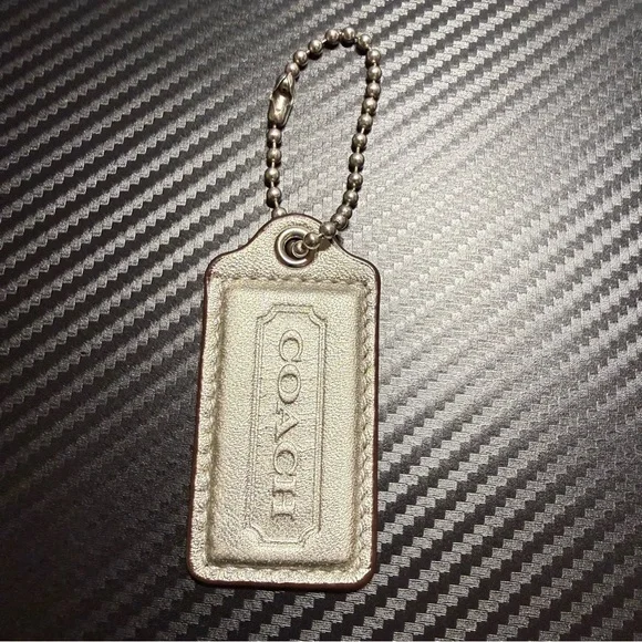 ✨ Coach Silver Metallic Leather Hangtag Replacement Purse Tag ✨