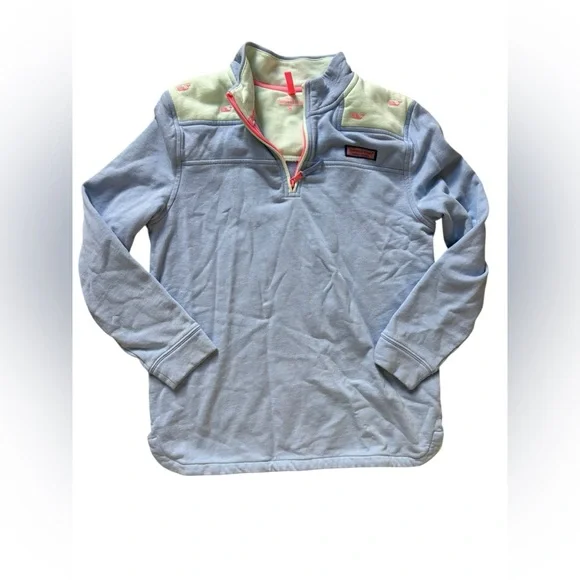Vineyard Vines Pullover Kids youth XL 16 Multicolor Pastel 1/4 Zip Girl Purple✅‎