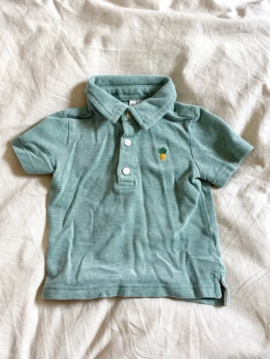 Janie and Jack 100% Cotton Pineapple Pique Polo size 6-12 months
