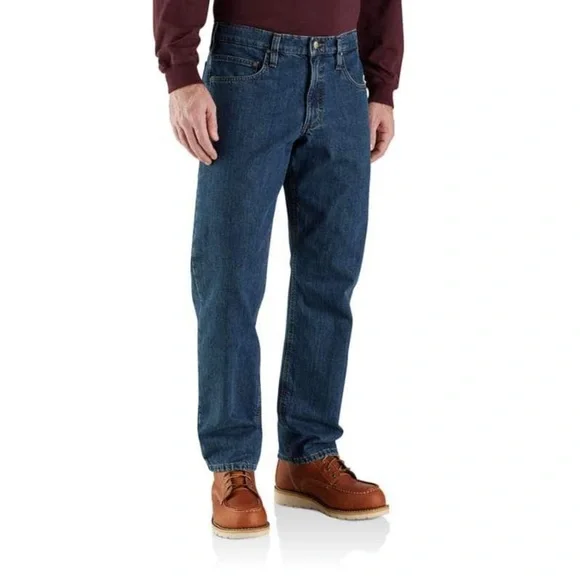 Carhartt Relaxed Fit Flannel-lined 5 Pocket Jeans