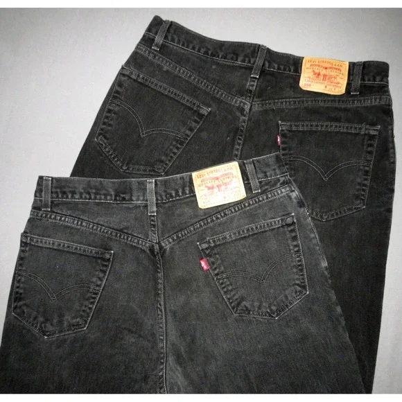 Lot of 2~ Levi's VINTAGE 550 Relaxed Fit 100% Cotton Denim Jeans Men's‎ 36 X 34