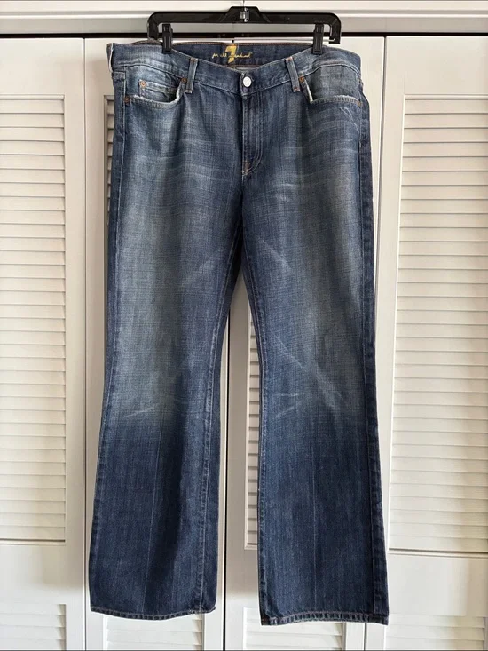 7 For All Mankind Bootcut Blue Jeans Men’s Y2K T520061U-061U USA Made Size 38