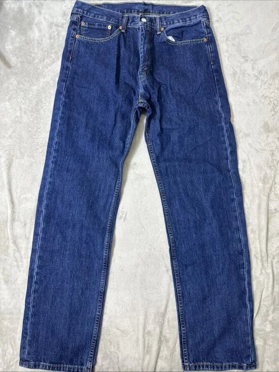 Levi’s 505 regular fit jeans men’s 36x34 dark wash straight leg