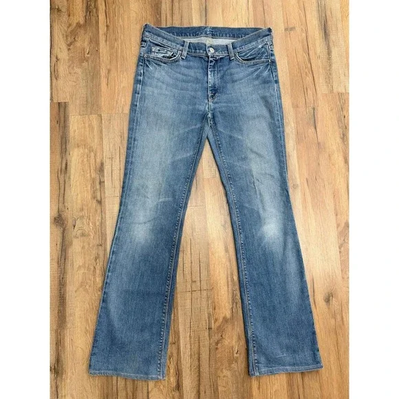 7 For All Mankind High Waisted Bootcut Jeans Size 31 Y2K Made USA‎