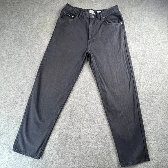 Calvin Klein Jeans Pants Mens 34 Gray‎ Straight Leg Cotton Denim Casual Classic