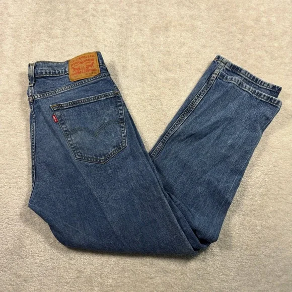 Levi's Jeans Mens 32x30 Blue 505 Regular Fit Straight Leg Medium Wash Denim