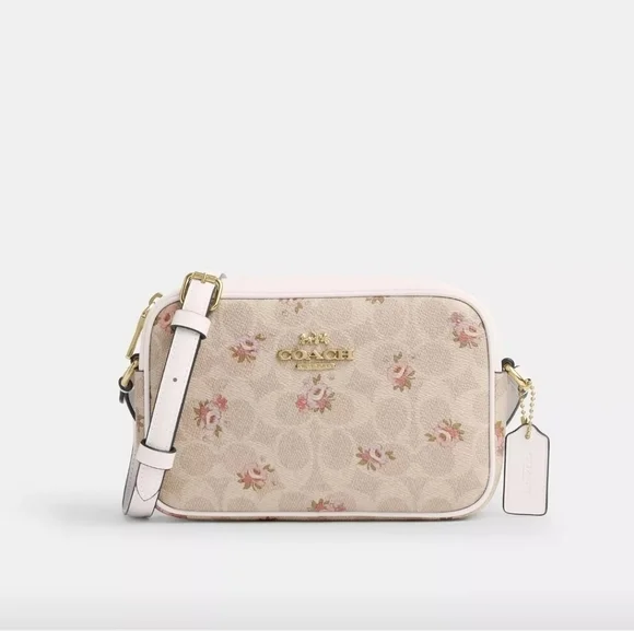 Coach Mini Jamie Cameea Crossbody Bag. Gold/Sand/multi
