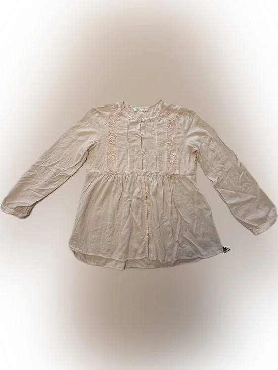 Zara Light Blush Button-Front Sleeveless Top $4/25