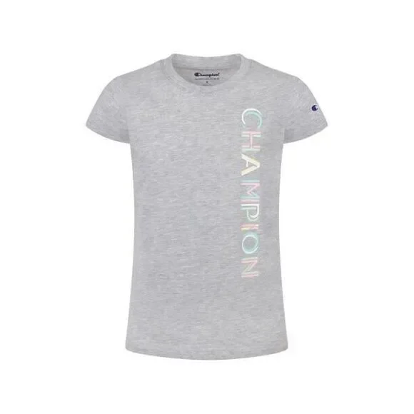 CHAMPION Big‎ Girls Short Sleeves T-shirt - Gray/Size L