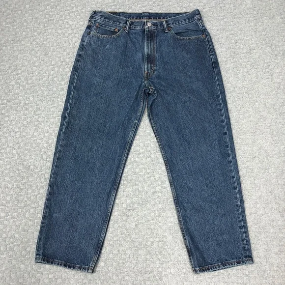 Levis 550 Jeans Mens 36x29 Blue Medium Wash Relaxed Tapered Denim High Rise Norm