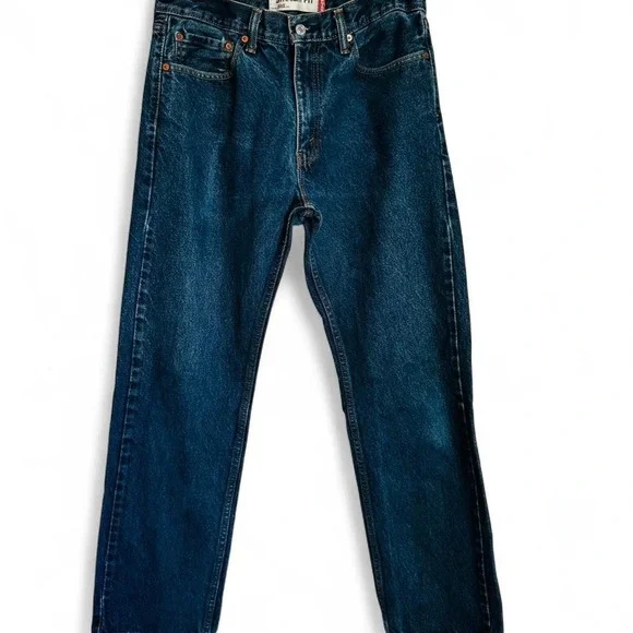 Levi's 505 Men's Straight Fit Jeans Dark Wash Blue Denim Classic Sz 33x32