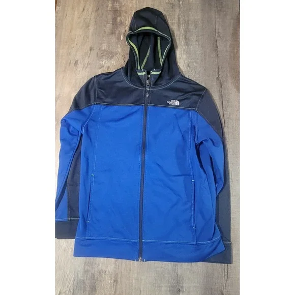 The North Face Boys‎ Blue Full Zip Hoodie Size XL 18-20 Camping Hiking Fishing