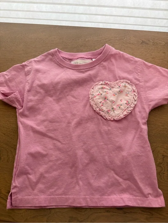 Zara Pink Floral Pocket Tee Size 1 1/2 Year