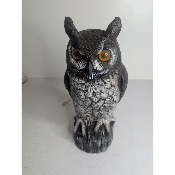 Vintage 1990 Dalens Products Plastic Garden Owl Blow Mold Decoy 16