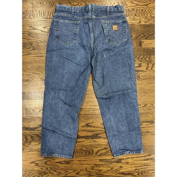 Vtg‎ Carhartt Relaxed Fit Straight Leg Jeans B460 Size 40x30 Union made in USA