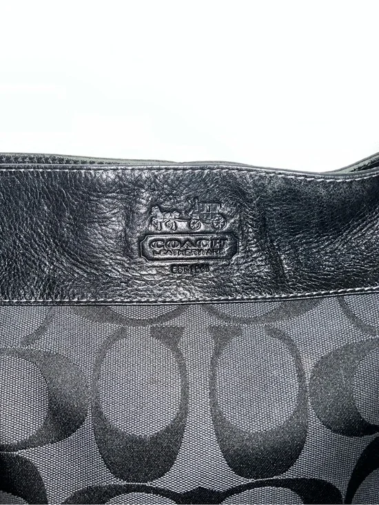 Coach Signature C Hobo Shoulder Bag | Black/Gray Jacquard | Late 2000s Y2K