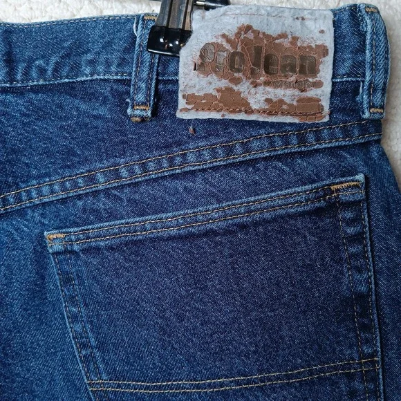 Wrangler Pro Rodeo Jeans Mens 36x32 Blue Denim Rugged‎ Straight Workwear