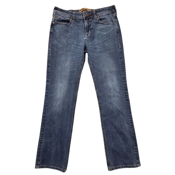 Seven7 Straight Fit Denim Jeans Medium Wash Stretch Blue Mens 32x30