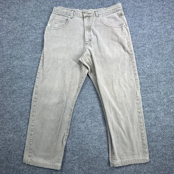 Wrangler Silver Edition Jeans Mens 36 x‎ 26 Tan Khaki Denim Straight Leg Casual