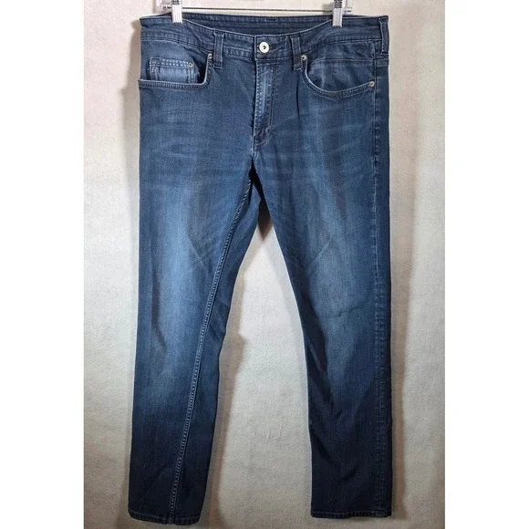 Buffalo David Bitton‎ Livefree Mens Blue Slim Straight Leg Denim Jeans 38x31