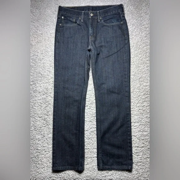 Levi's Jeans Mens 32 x 30 514 Dark Wash Straight Classic Cotton Denim Everyday