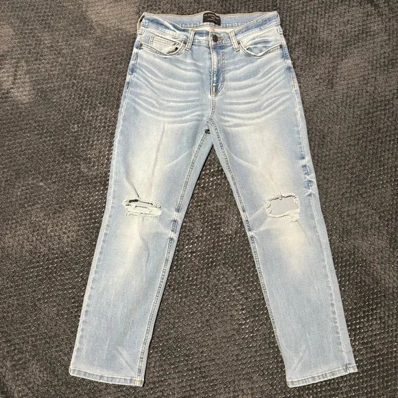 No Boundaries Distressed Jeans Men 30x30 Stretch‎ Slim Straight Ripped Denim
