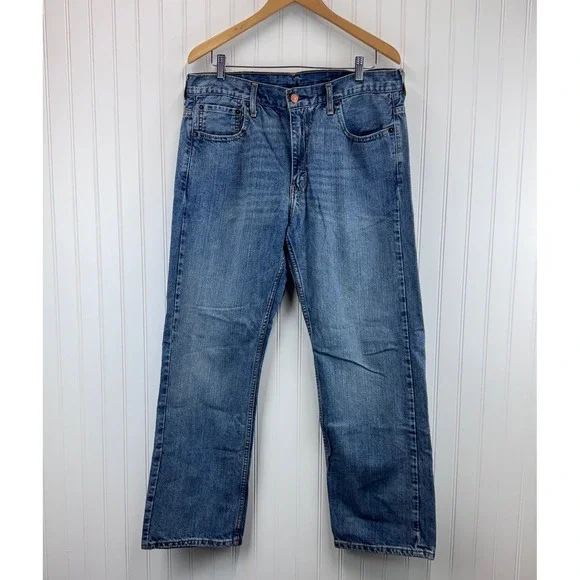 Levi's 569 Loose Straight Jeans Mens 34x32 Blue Denim Relaxed Skater Streetwear
