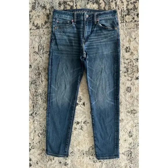 American Eagle Airflex Men’s Athletic Fit Denim Blue Jeans 30x30 Medium Wash
