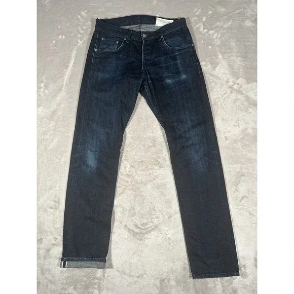 Rag & Bone Selvedge Jeans Mens 31x33 Blue Dark Wash Fit 2 Slim Denim Made In USA