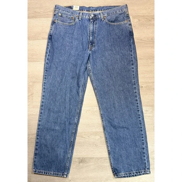 Levi's 550 Relaxed Fit Straight Jeans Men 36x30 Blue Denim Casual Workwear NWT