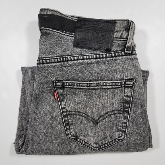 Levi's PREMIUM 562 Men's Denim Jeans Acid Wash Gray‎ Loose Taper Size 29x29 NEW